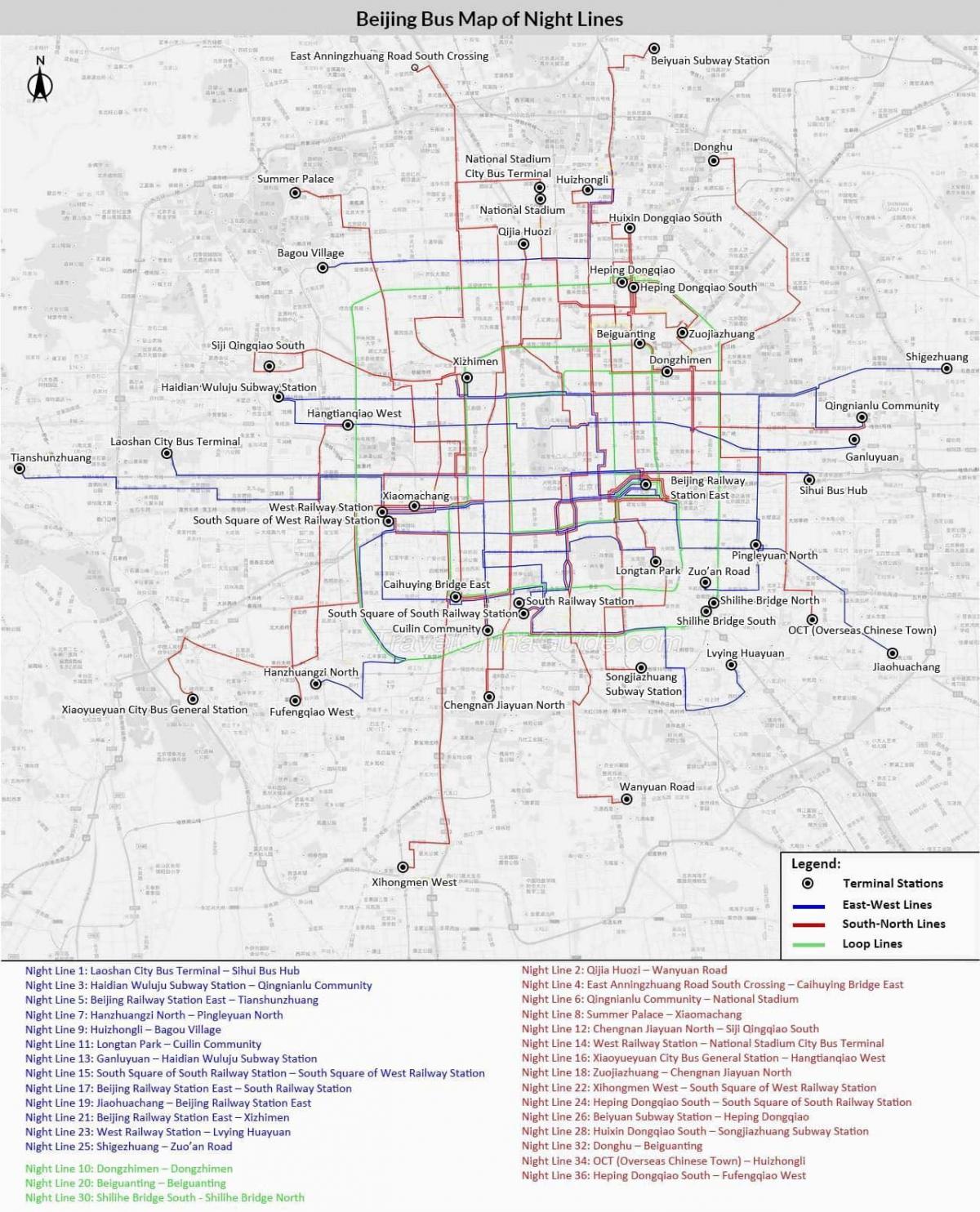 Карта автовокзала Пекина (Пекин)
