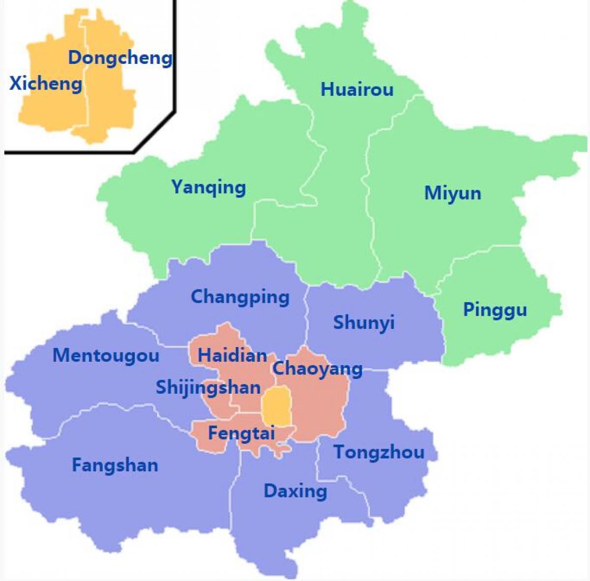 Карта района Пекина (Пекин)